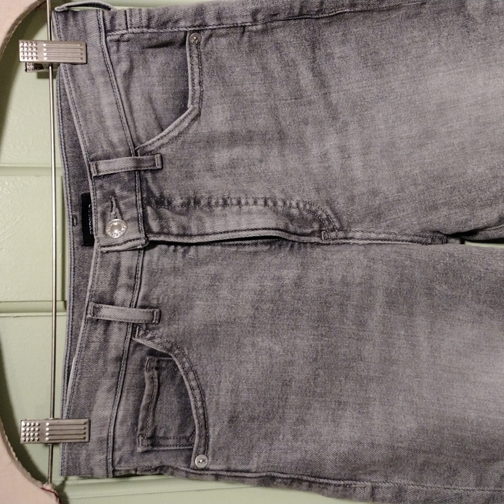 Women's Express 2R grey wash High Rise Skinny Hyper Stretch jeans